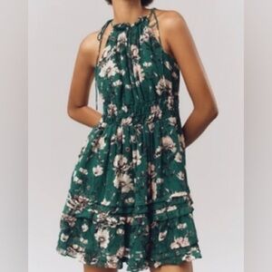 Anthropologie Somerset Halter Mini Dress